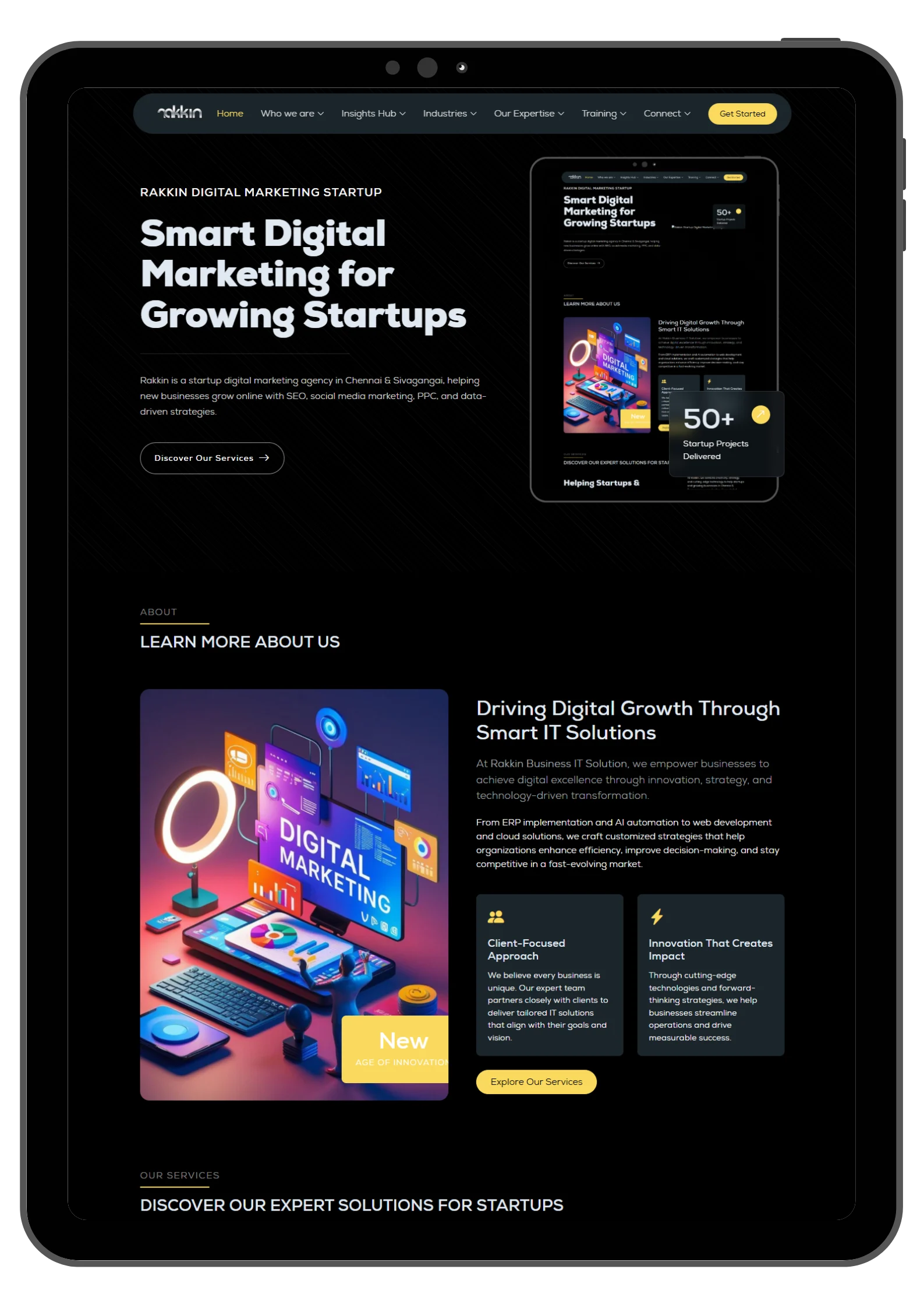 Rakkin Startup Digital Marketing Design